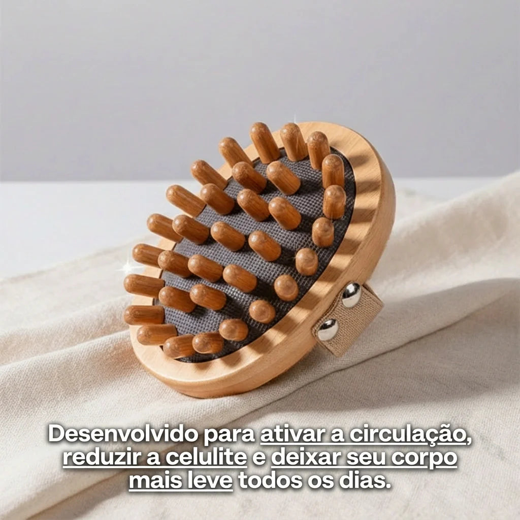 Wooden Anti-Cellulite Body Roller – Boost Circulation & Smooth Skin