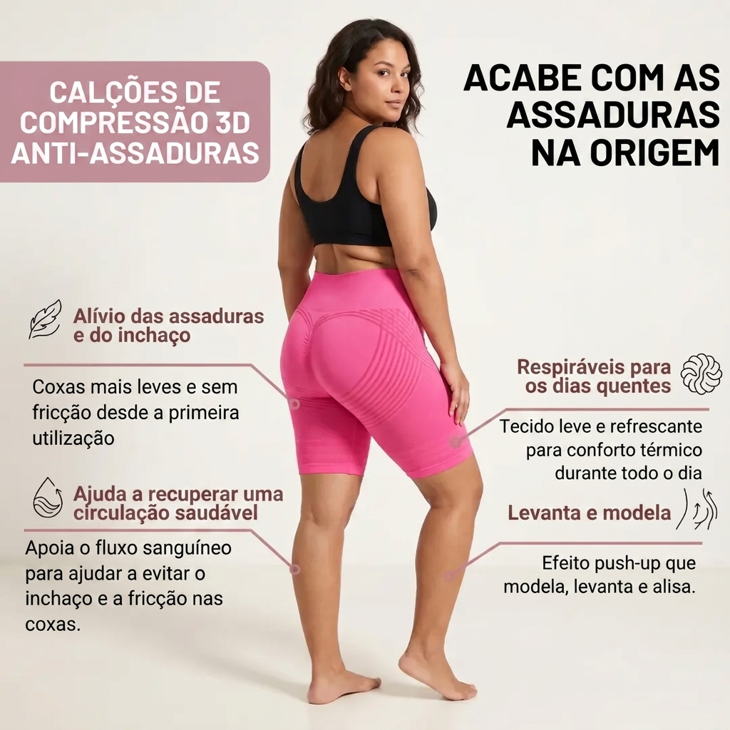Anti-chafing 3D-short legging